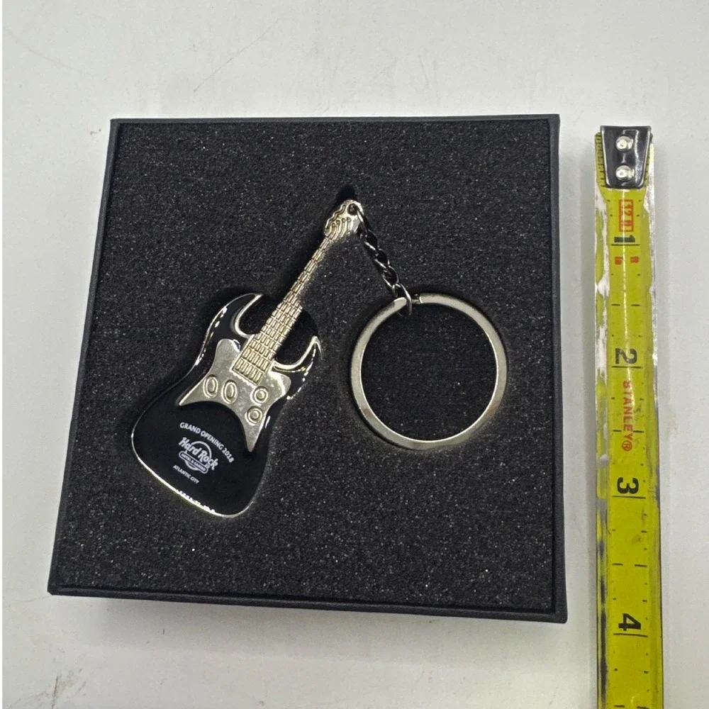 Hard Rock Hotel Casino Atlantic City Grand Opening 2018 Guitar Keychain Boxed